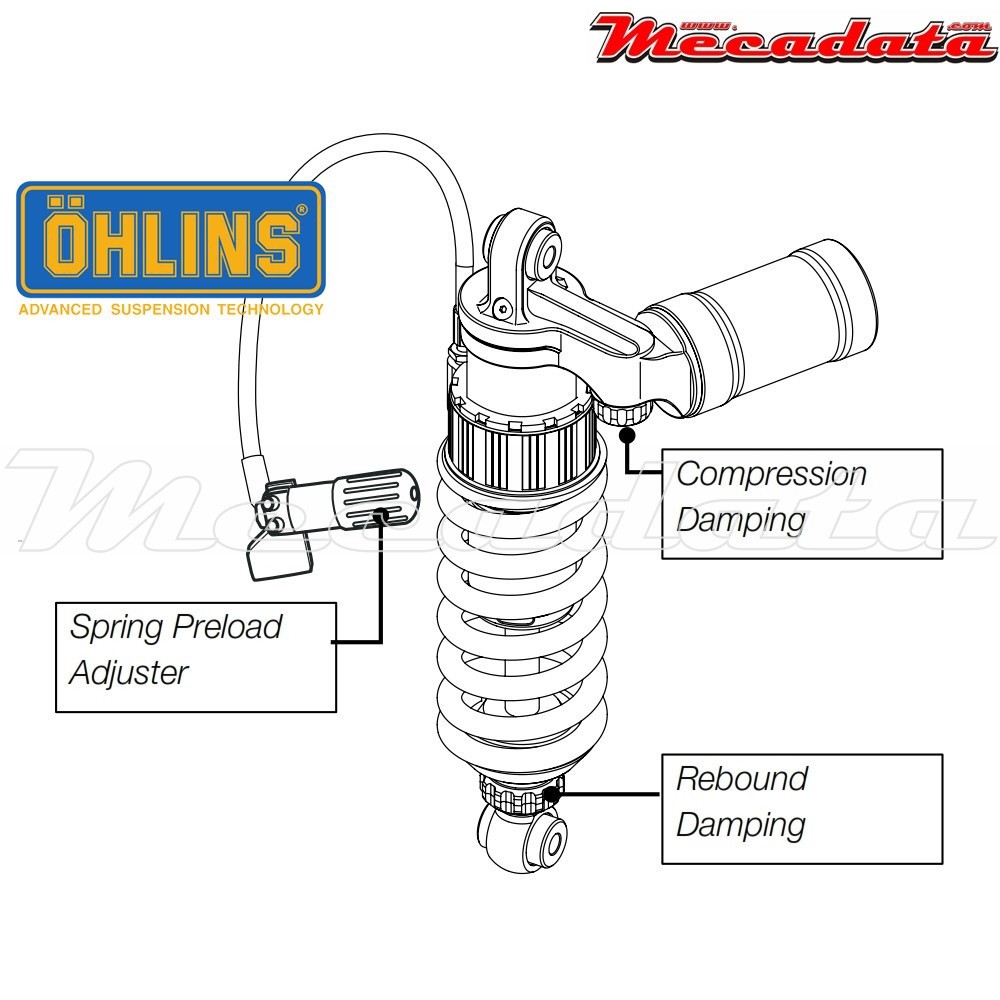 Amortisseur Ohlins BMW K 1200 R (2005-2008) BM 502 (S46PR1C1S)  - Arrière