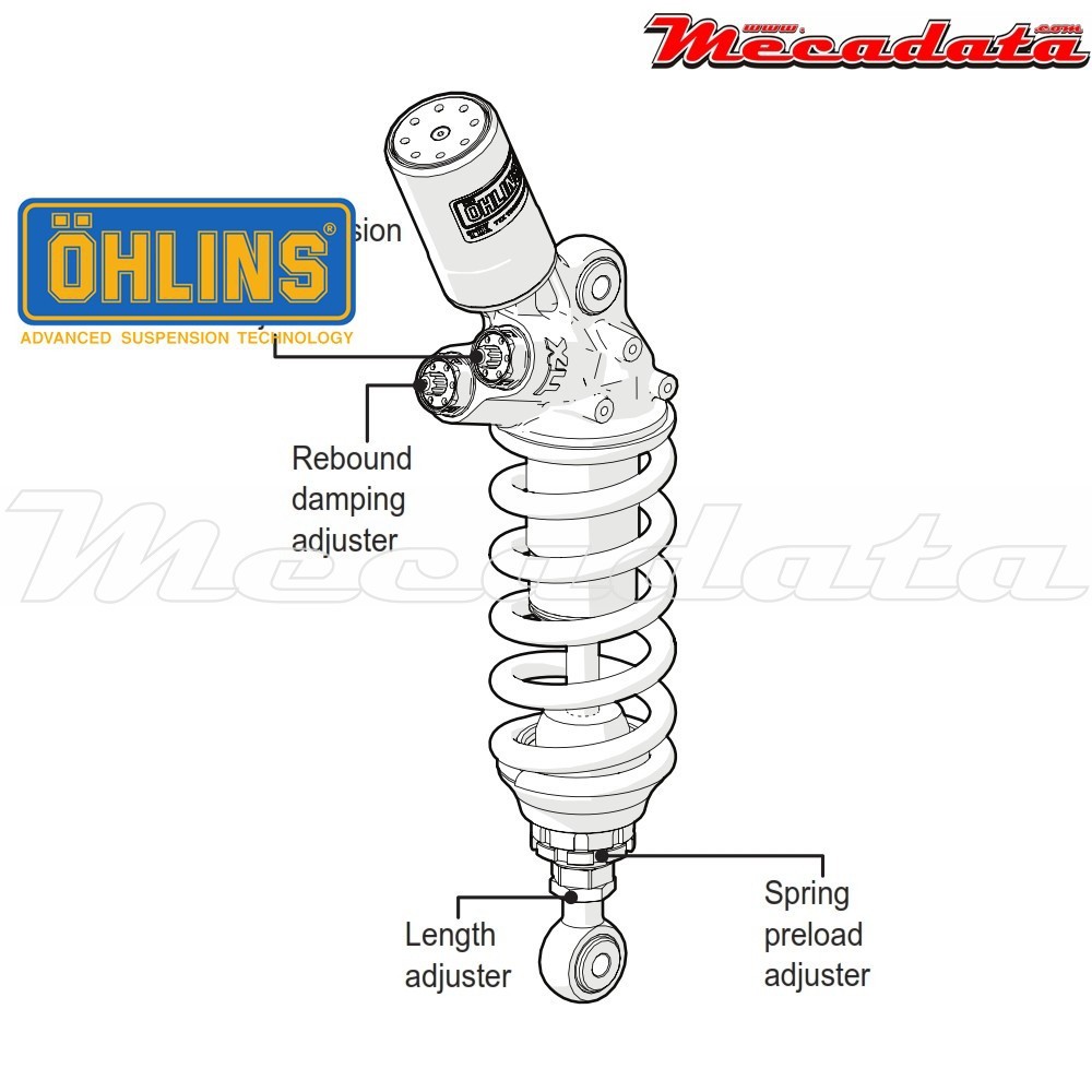Amortisseur Ohlins DUCATI 1199 PANIGALE R (2014-2015) DU 340 TTX GP (T36PR1C1L)