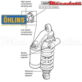 Amortisseur Ohlins DUCATI 998 (2002-2003) DU 143 (S46PR1C2B)