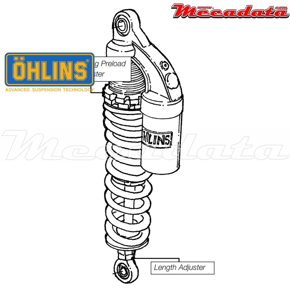 Amortisseur Ohlins HARLEY-DAVIDSON SPORTSTER XR 1200 (2008-2015) HD 907 (S36PL)