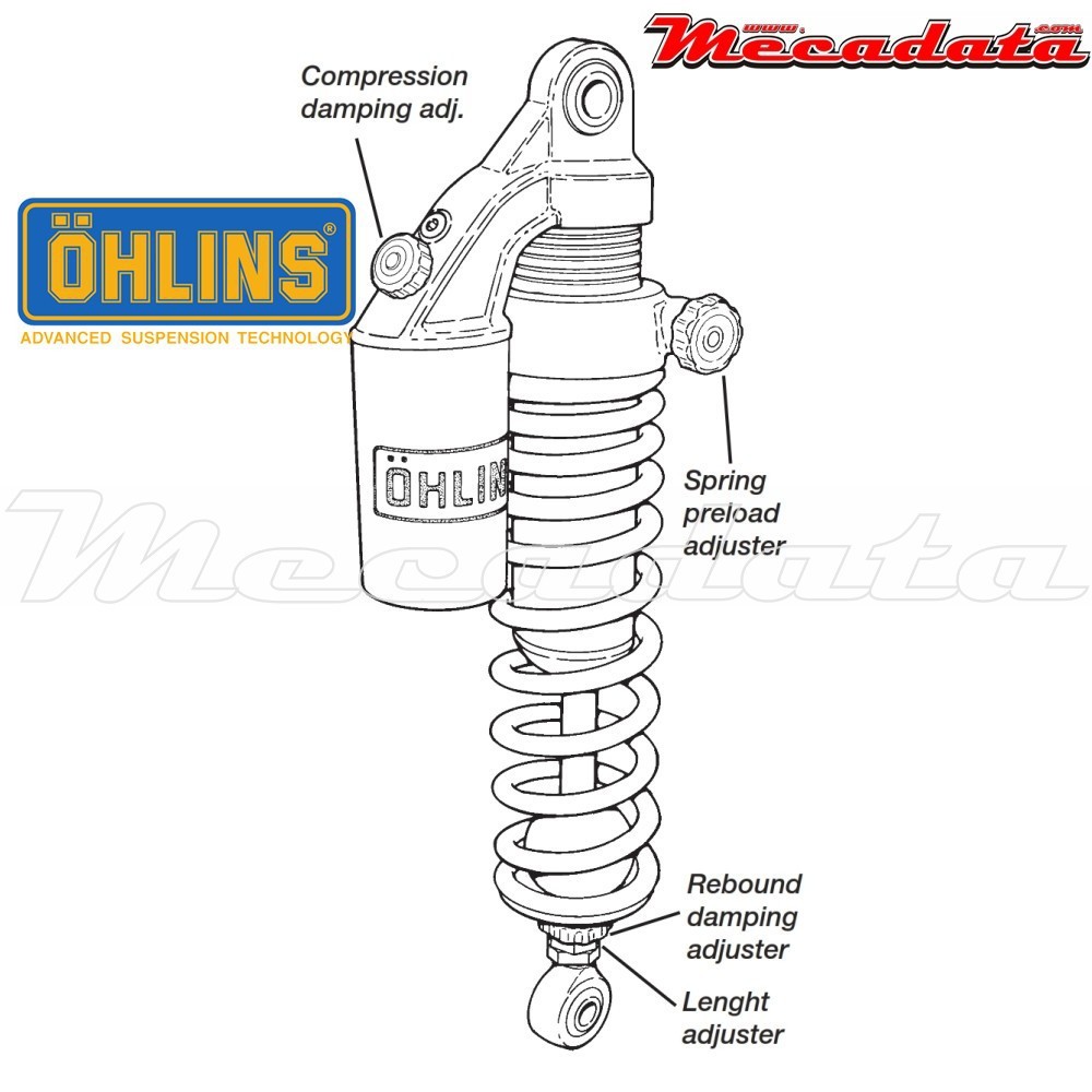 Amortisseur Ohlins HARLEY-DAVIDSON SPORTSTER XL 1200 X FORTY-EIGHT (2010-2015) HD 244 (S36PR1C1LB)