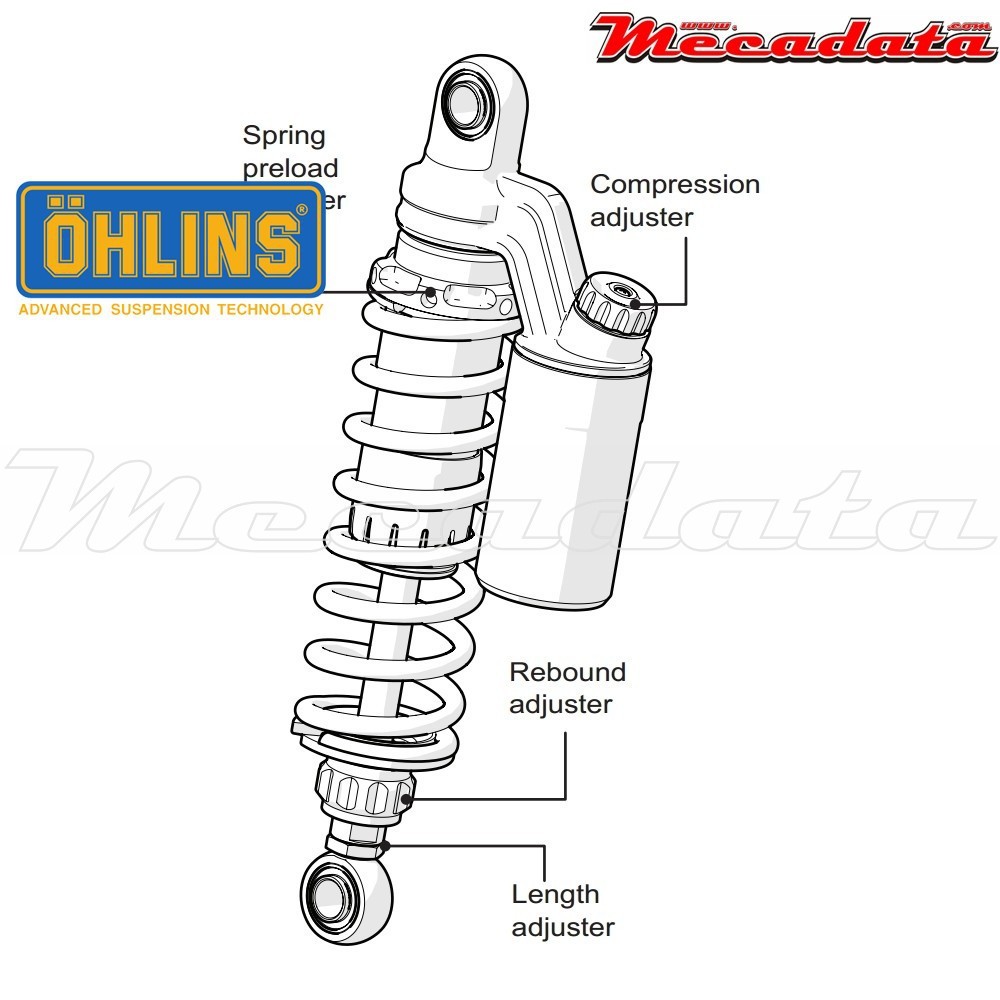 Amortisseur Ohlins HARLEY-DAVIDSON FXD DYNA (1991-2015) HD 764 (S36PR1C1L)