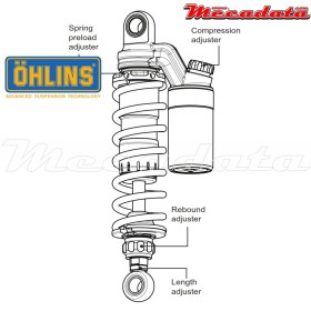 Amortisseur Ohlins HARLEY-DAVIDSON XL SPORTSTER (2004-2015) HD 752 (S36PR1C1L)