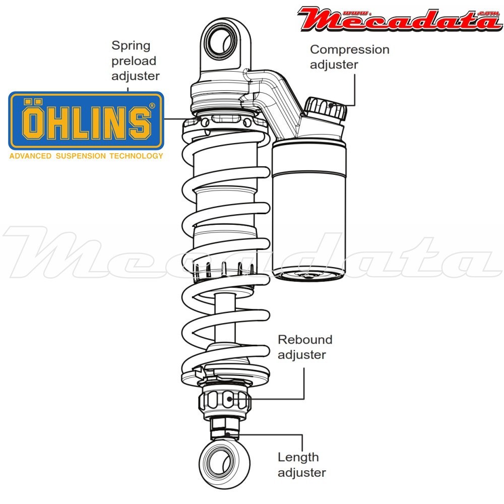 Amortisseur Ohlins HARLEY-DAVIDSON XL SPORTSTER (2004-2015) HD 752 (S36PR1C1L)