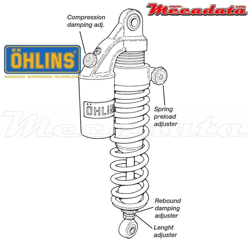Amortisseur Ohlins HARLEY-DAVIDSON XLH (1990-2015) HD 143 (S36PR1C1LB)