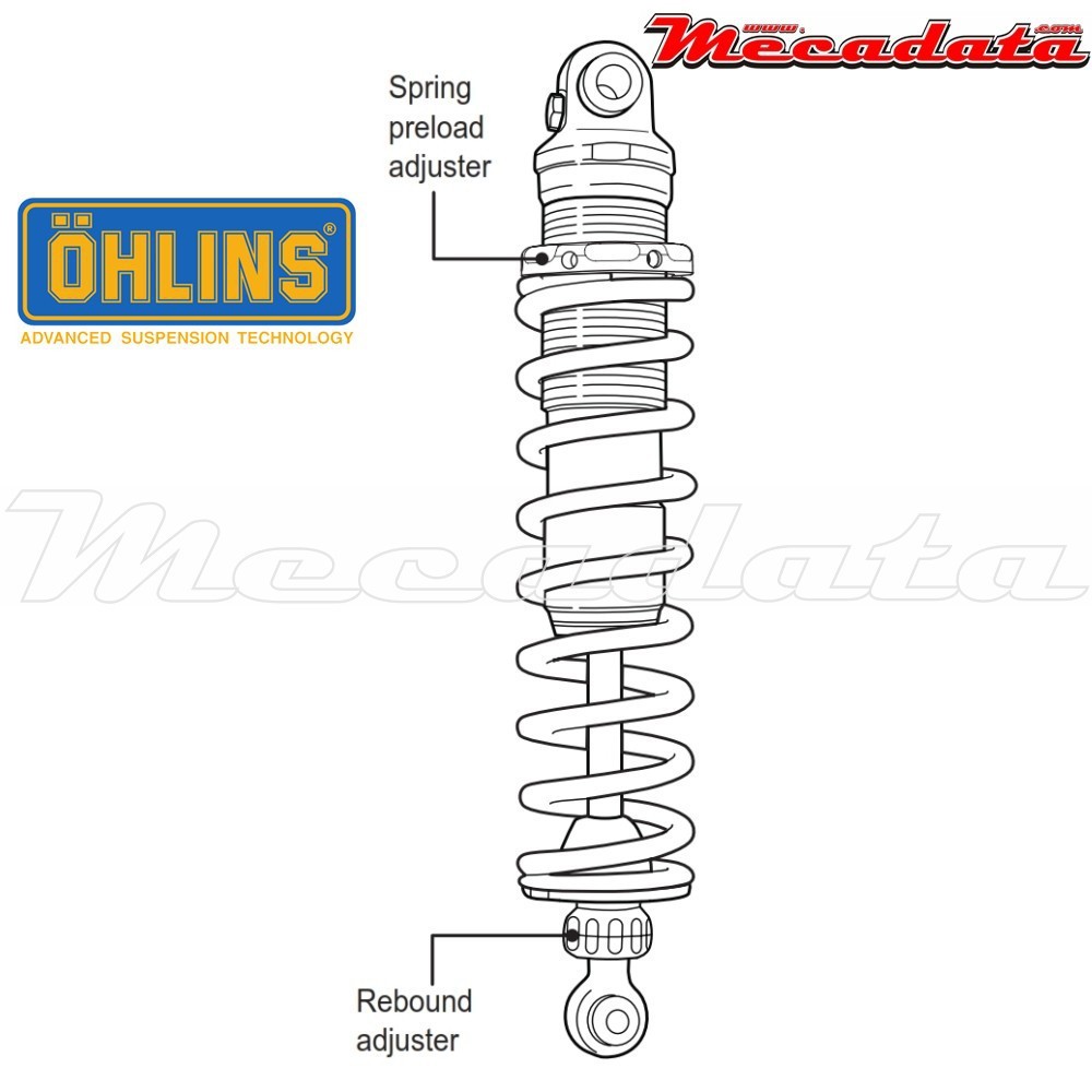 Amortisseur Ohlins HARLEY-DAVIDSON FXD DYNA DYNA LOW RIDER FXDL (1991-2005) HD 817 (S36DR1)