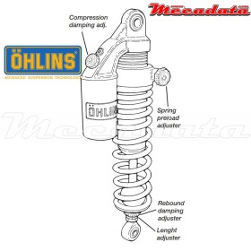 Amortisseur Ohlins HARLEY-DAVIDSON SPORTSTER XLH 1200 S (1990-2012) HD 244 (S36PR1C1LB)