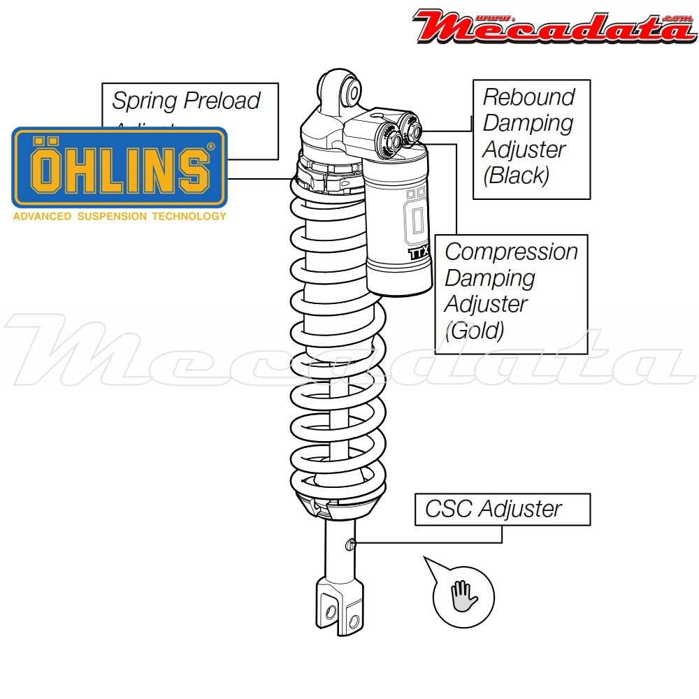 Amortisseur Ohlins HONDA CRF 450 X (2008-2010) HO 1084 PFP TTX (T44PR1C1)