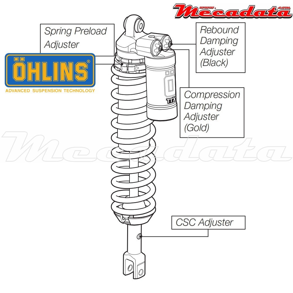 Amortisseur Ohlins HONDA CRF 150 (2006-2016) HO 990 TTX 44 (T44PR1C1)