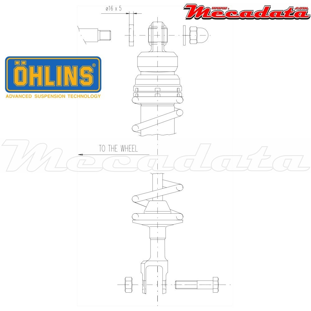 Amortisseur Ohlins HONDA CB 750 F BOL D OR (1980-1984) HO 153 E (S36E)
